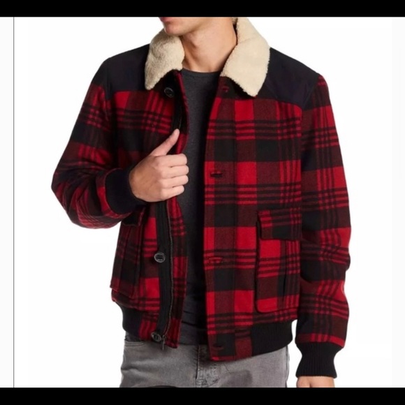 Lucky Brand Other - LUCKY BRAND PLAID FAUX SHEARLING JACKET